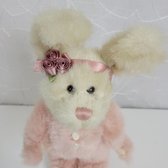 Boyd's Bears Kids Head Bean Archive Collection 11" Pink Mini Plush Rabbit - Picture 9 of 9